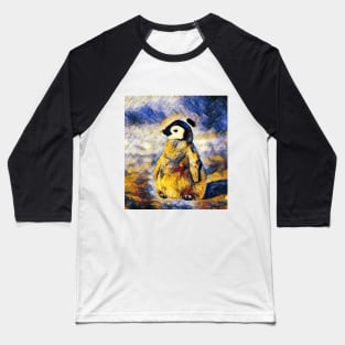 Penguin Painting Baseball T-Shirt